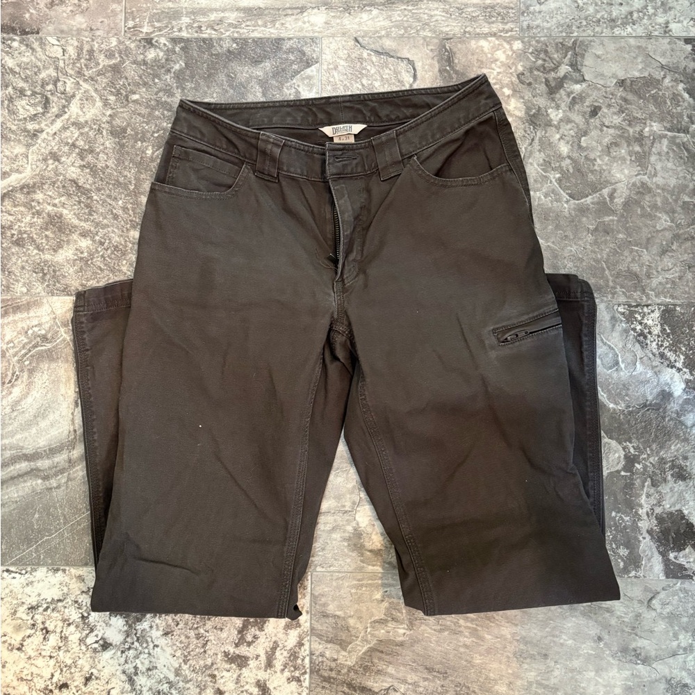 Duluth Trading Co Brown Cotton-Blend Pants